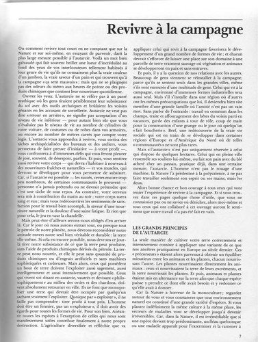 Revivre à la campagne