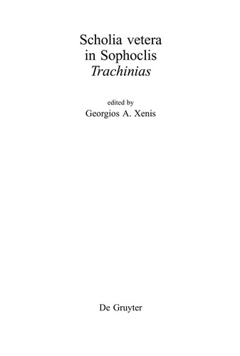 Scholia vetera in Sophoclis Trachinias