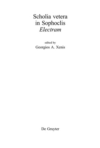 Scholia vetera in Sophoclis Electram