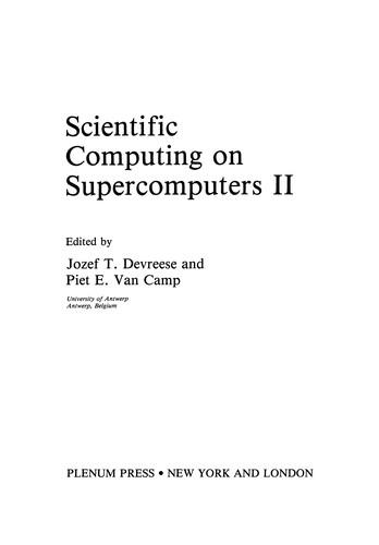 Scientific Computing on Supercomputers II