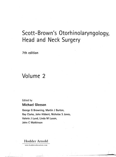 Scott-Brown's Otorhinolaryngology, Head and Neck Surgery