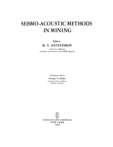 Seismo-Acoustic Methods for the Study of Rock Bursts in Coal Seams