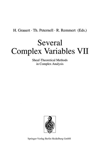 Several Complex Variables VII