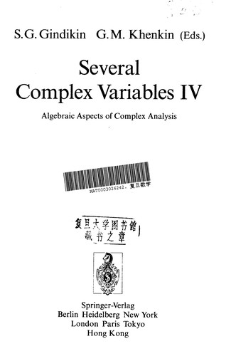 Several Complex Variables IV
