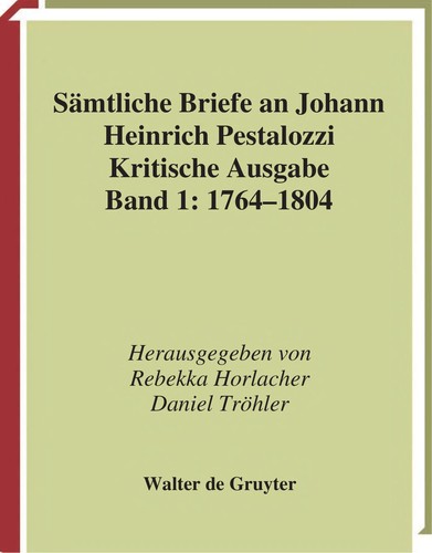 Sämtliche Briefe an Johann Heinrich Pestalozzi