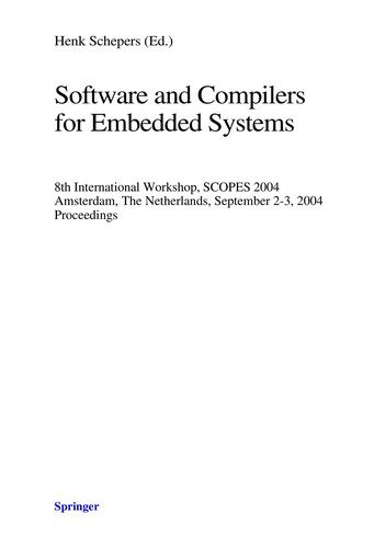 Software and compilers for embedded systems