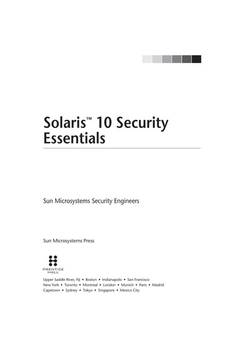 SolarisTM 10 security essentials