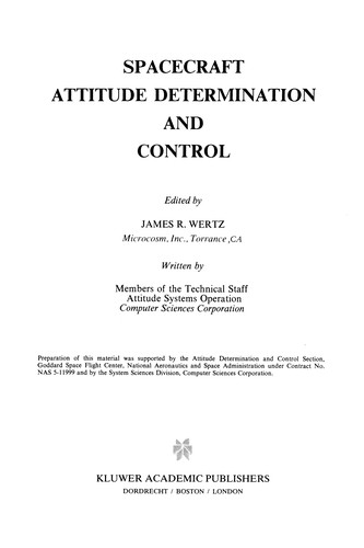 Spacecraft Attitude Determination and Control