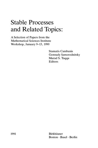 Stable Processes and Related Topics