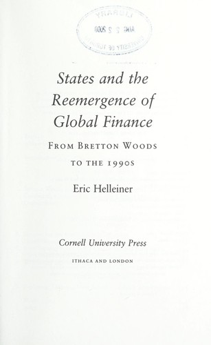 States and the reemergence of global finance