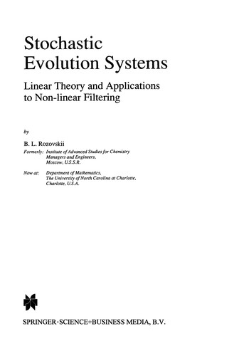 Stochastic Evolution Systems