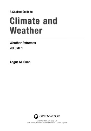 A student guide to climatte and weather