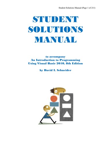 An Introduction to Programming Using Visual Basic 2010