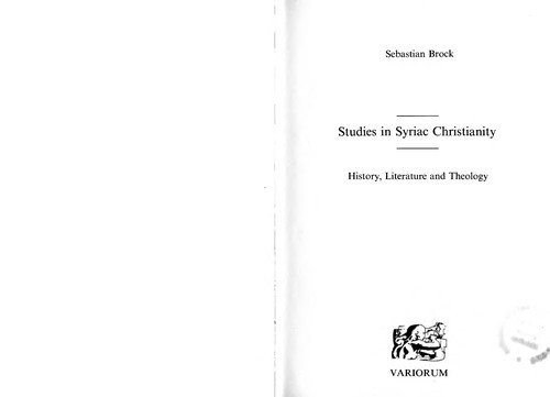 Studies in Syriac Christianity
