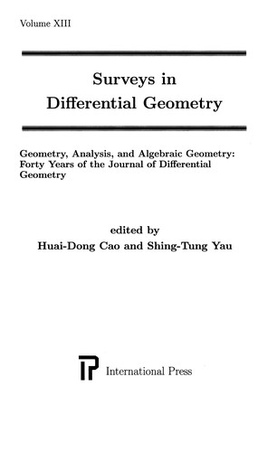 Geometry, Analysis, and Algebraic Geometry