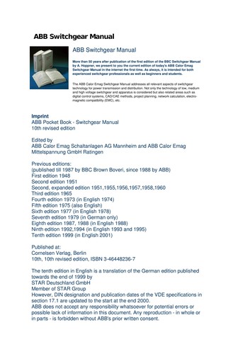 Switchgear Manual