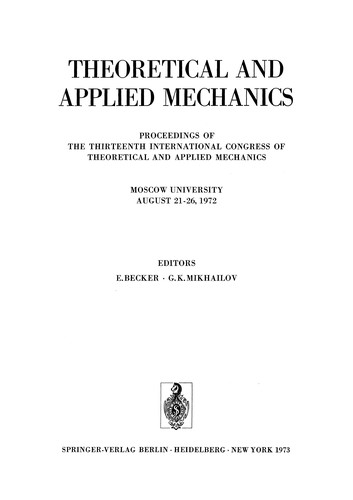 Theoretical and Applied Mechanics