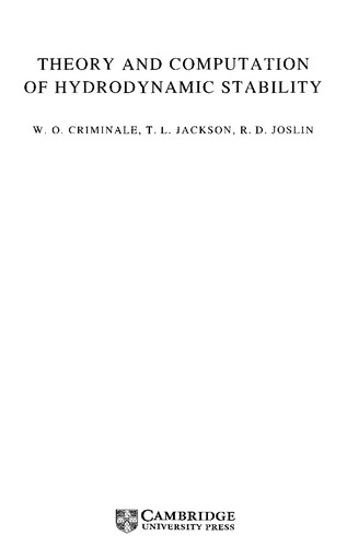 Theory and Computation in Hydrodynamic Stability
