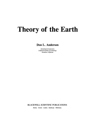 Theory of the Earth