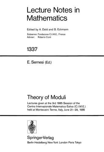 Theory of Moduli