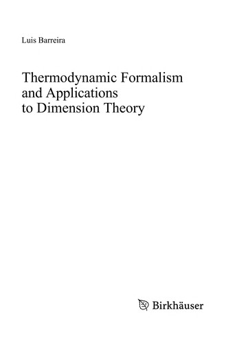 Thermodynamic Formalism and Applications to Dimension Theory