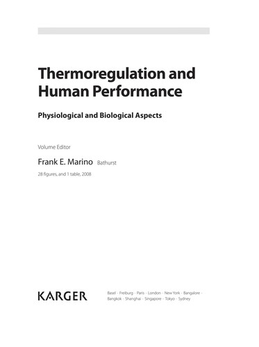 Thermoregulation and Human Performance