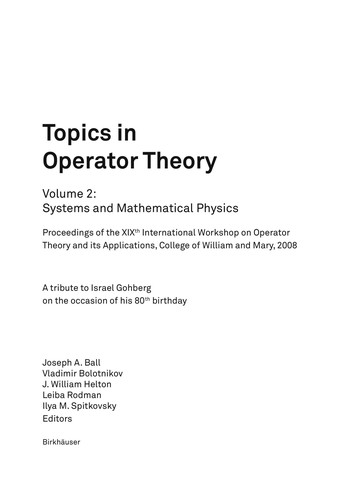 Topics in Operator Theory
