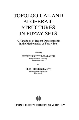 Topological and Algebraic Structures in Fuzzy Sets