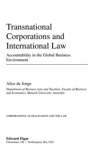 Transnational Corporations and International Law