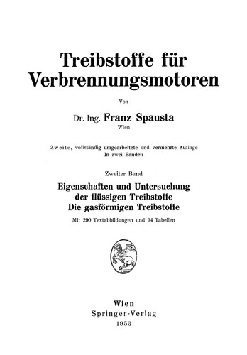 Treibstoffe für Verbrennungsmotoren