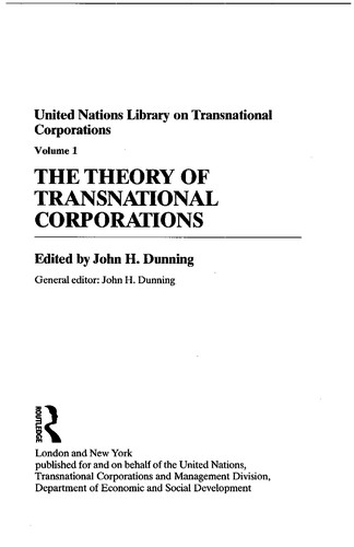 The Theory of transnational corporations