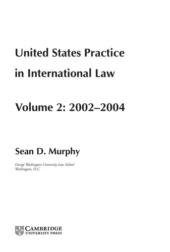 United States practice in international law
