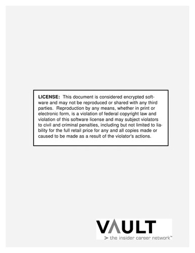 Vault Guide to Resumes, Cover Letters & Interviews