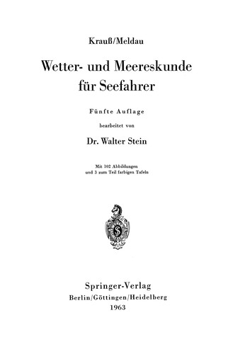 Wetter- und Meereskunde für Seefahrer