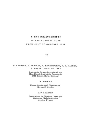 X-Ray Measurements in the Auroral Zone from July to October 1964