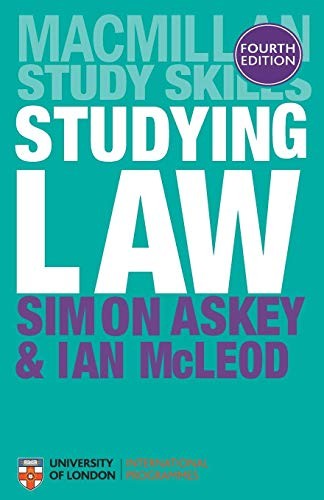 Studying Law (Macmillan Study Skills)