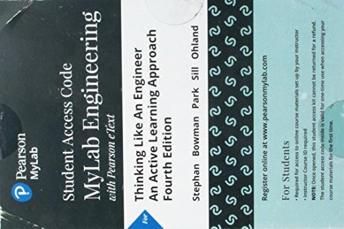 MyLab Engineering with Pearson eText -- Access Card -- for Thinking Like an Engineer