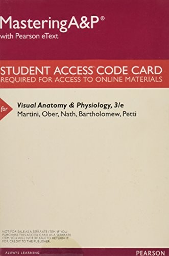 MasteringA&P with Pearson eText -- ValuePack Access Card -- for Visual Anatomy & Physiology