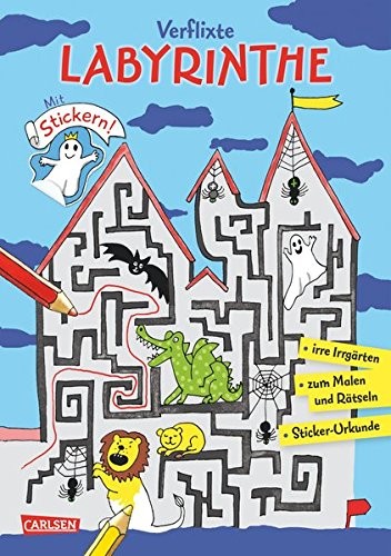 Verflixte Labyrinthe : irre Irrgärten zum Malen und Rätseln
