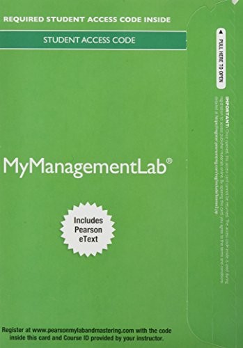 MyLab Management with Pearson eText -- Access Card -- for Strategic Compensation