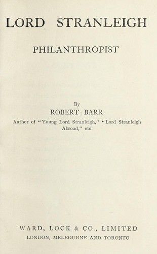 Lord Stranleigh, philanthropist