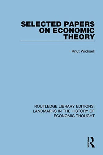 Selected Papers on Economic Theory