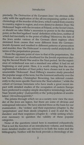 HOLOCAUST: CRITICAL HISTORICAL APPROACHES