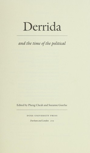 Derrida and the Time of the Political