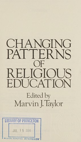 Changing patterns of religious education
