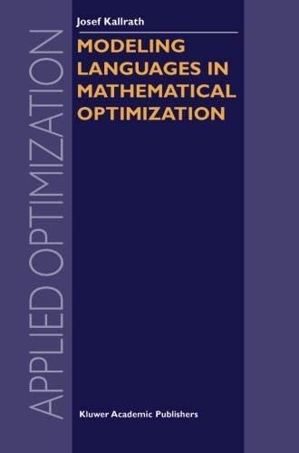Modeling languages in mathematical optimization