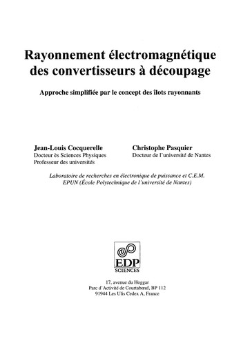 Rayonnement e lectromagne tique des convertisseurs a   de coupage