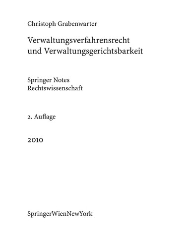 Verwaltungsverfahrensrecht und Verwaltungsgerichtsbarkeit