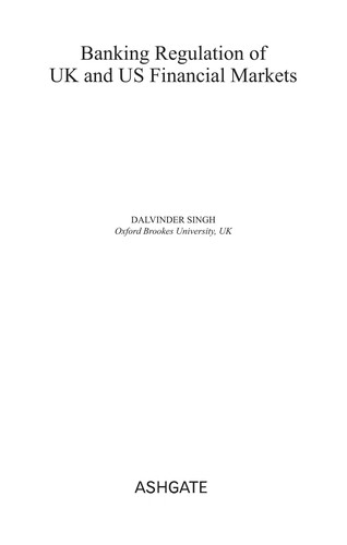 Banking Regulation of UK Financial Markets