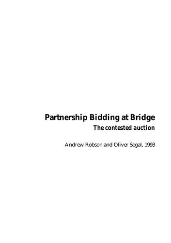 Partnership bidding